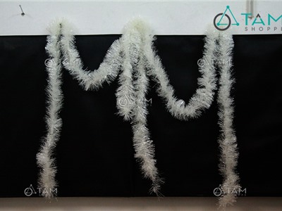 Dây kim tuyến Noel màu Trắng tuyết